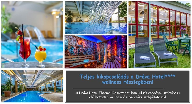Harkányi wellness, fürdő-, fitnesz- és masszázs programok külsős vendégeknek is a Dráva Hotelben