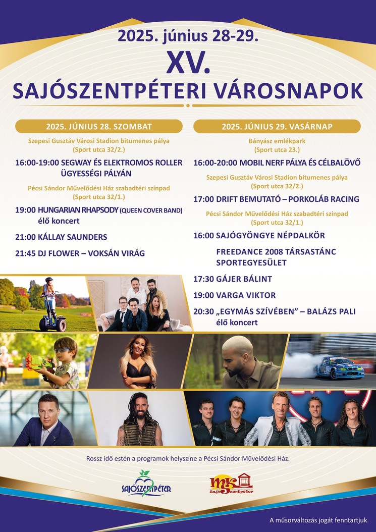 Sajószentpéteri Városnapok 2025