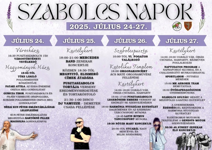 Szabolcs Napok Pusztaszabolcs 2025