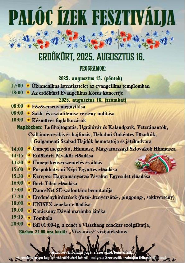 Palóc Ízek Fesztiválja 2025 Erdőkürt