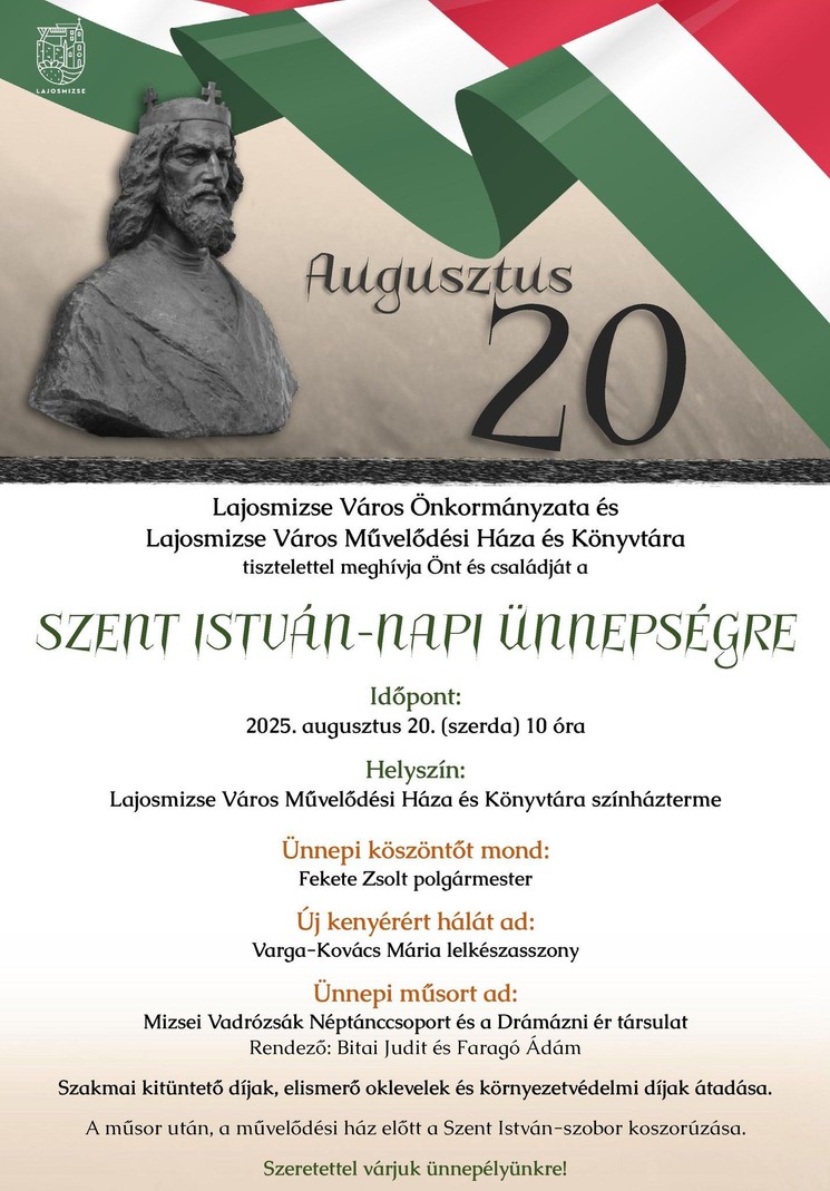 Szent István-napi Ünnepség Lajosmizse 2025