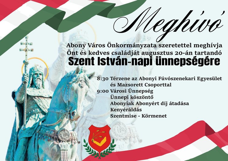 Szent István-nap Abony 2025