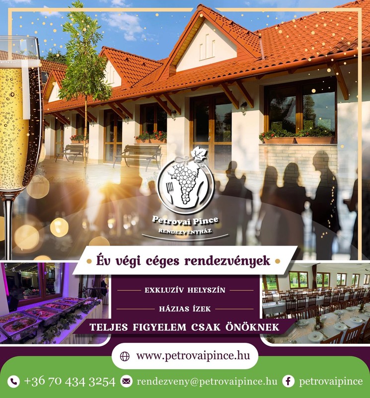 Céges karácsonyi buli panorámás pincénkben a Strázsa-hegyi kilátónál, várjuk a Monori Pincefaluban