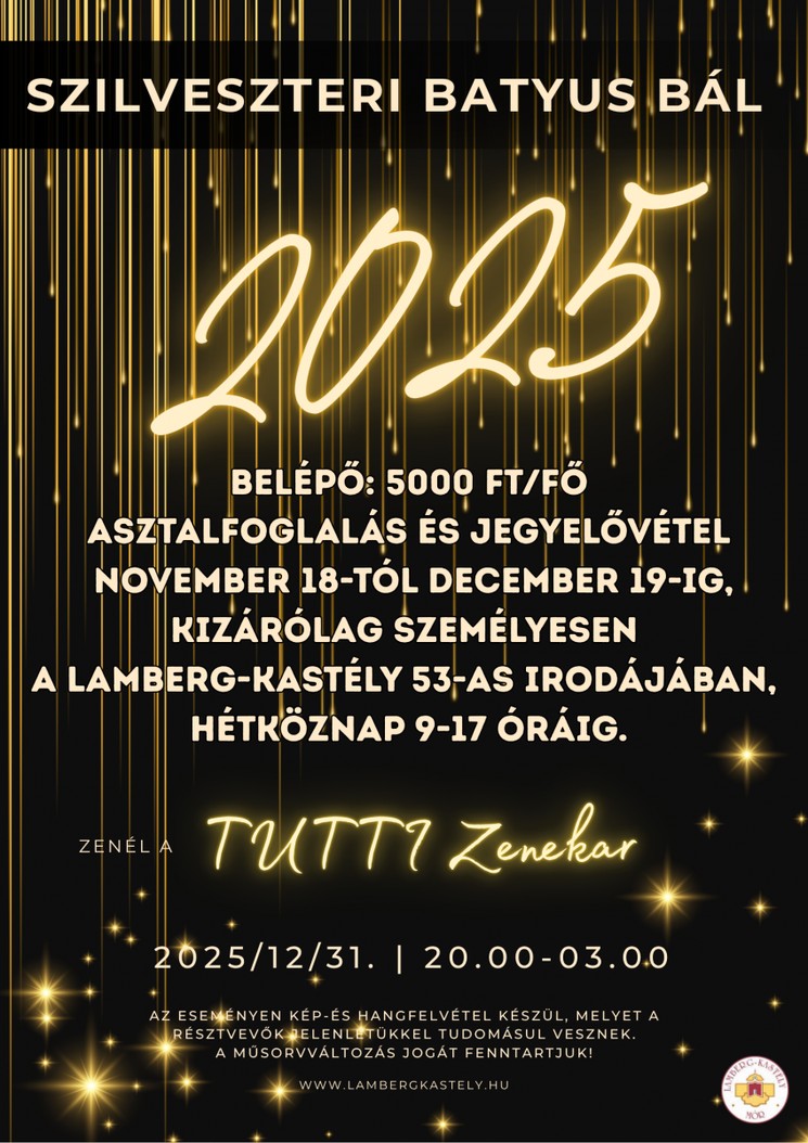 Szilveszteri bál Mór 2025