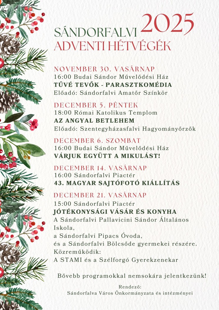 Sándorfalvi Advent 2025