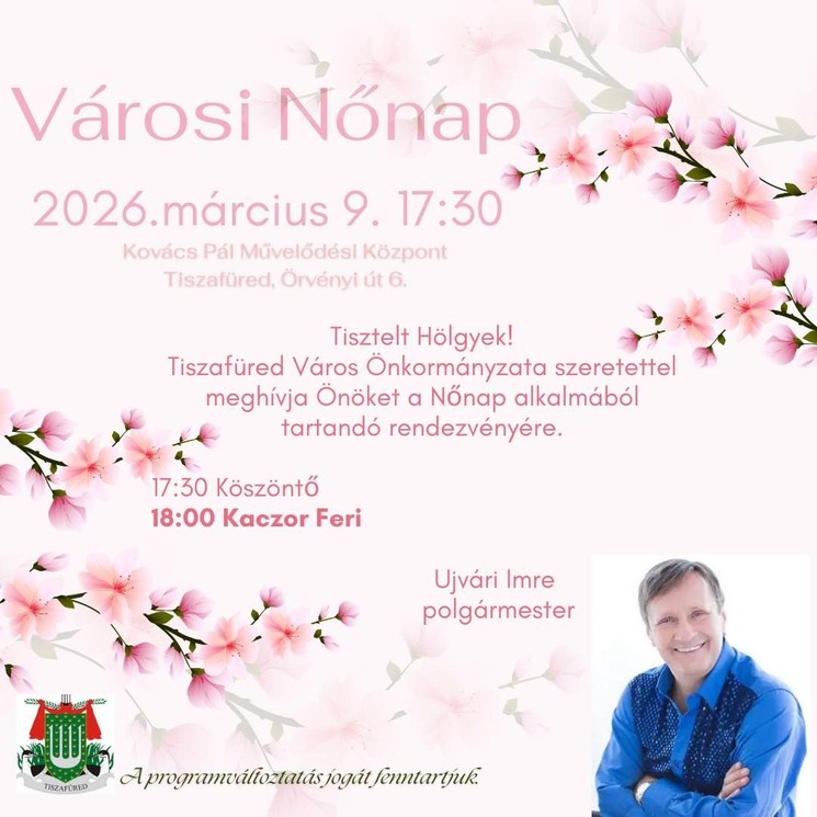 Nőnap Tiszafüred 2026