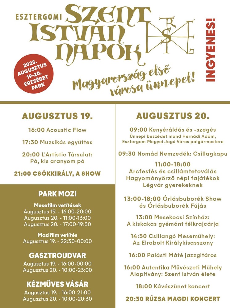 Szent István Napok Esztergom 2025