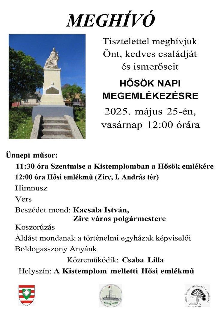 Hősök Napja Zirc 2025