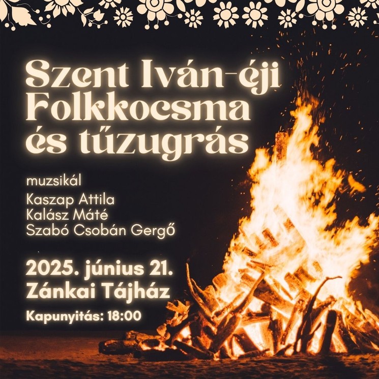 Szent Iván-éj Zánka 2025. Szent Iván-éji tűzugrás és folkkocsma