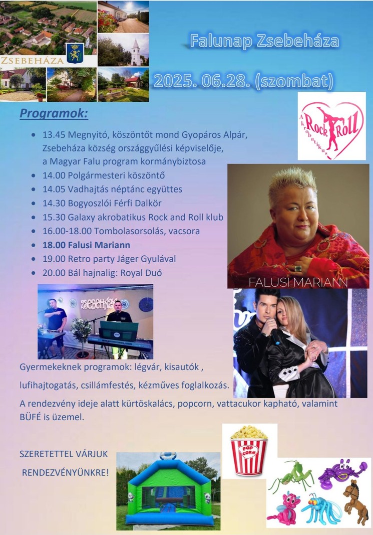 Zsebeháza Falunap 2025