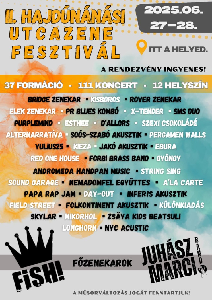 Hajdúnánási Utcazene Fesztivál 2025