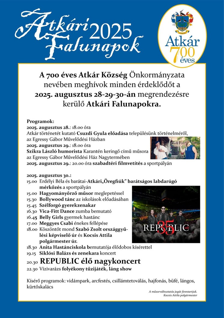 Atkári Falunapok 2025
