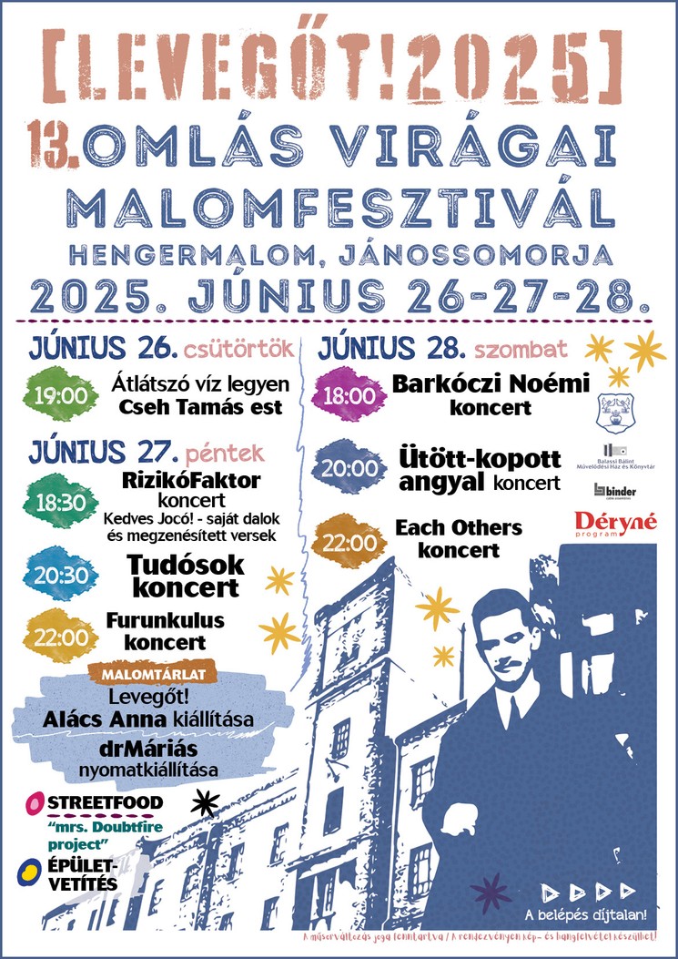 Malomfesztivál Jánossomorja 2025. Omlás Virágai