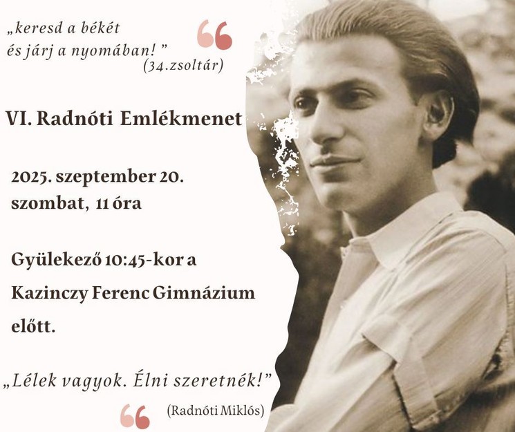 Radnóti Emlékmenet 2025 Győr - Abda
