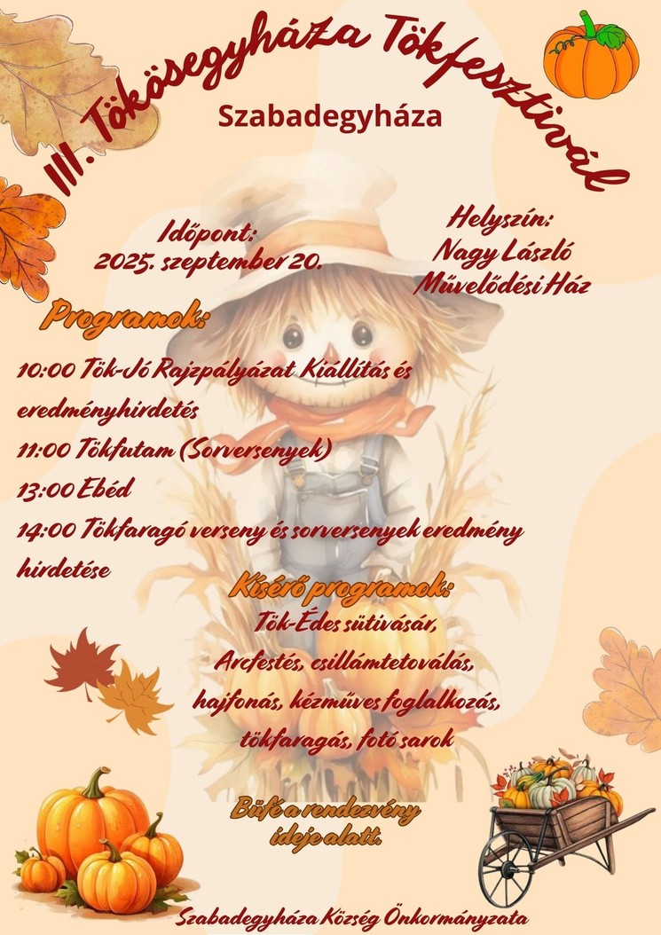 Tökfesztivál Szabadegyháza 2025