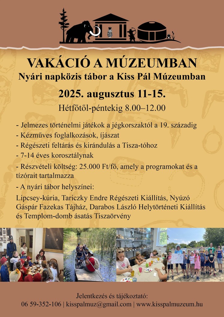 Tiszafüred múzeum programok 2025. Események, rendezvények