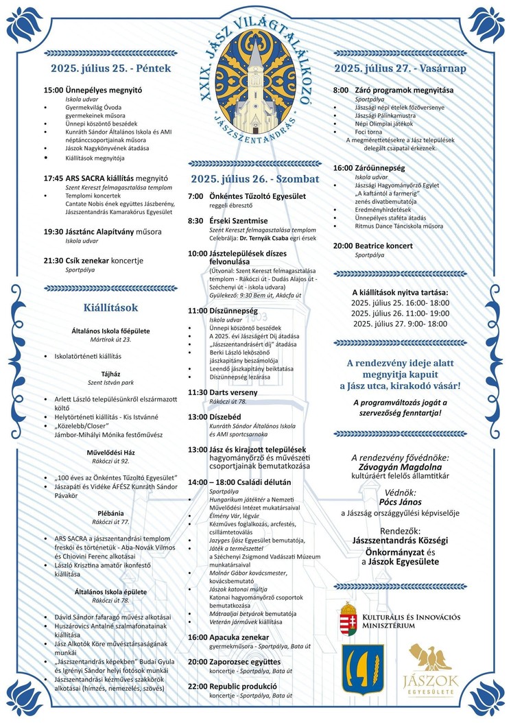 Találkozó programok 2025. Események, rendezvények
