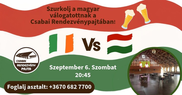 Meccsnézés Békéscsaba. 2025. Szurkoljatok együtt a barátaiddal a Csabai Rendezvénypajtában