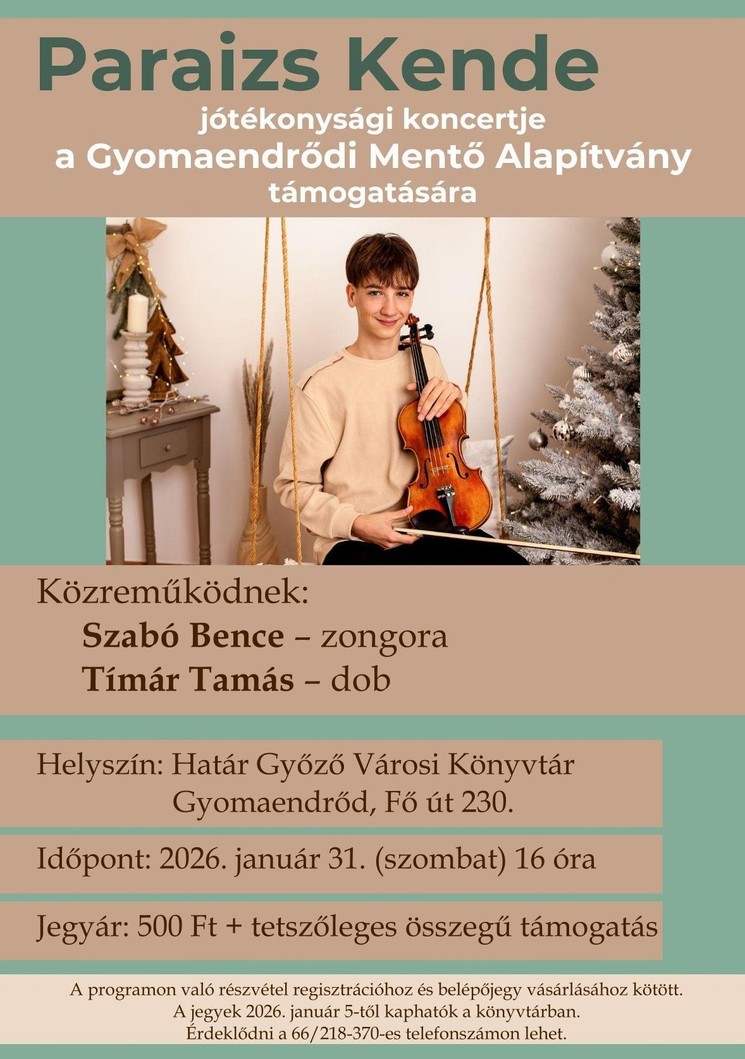 Gyomaendrődi koncert programok 2026