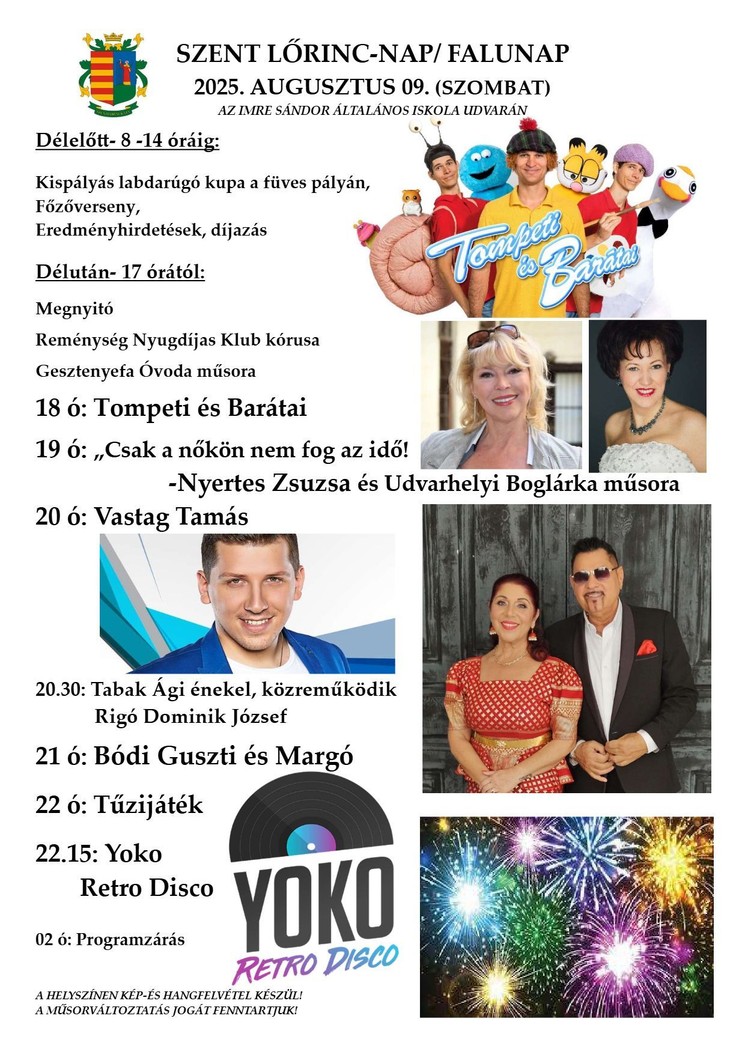 Szentlőrinckáta Falunap 2025