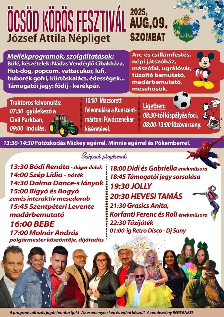 Öcsöd Falunap 2025. Öcsöd Körös Fesztivál
