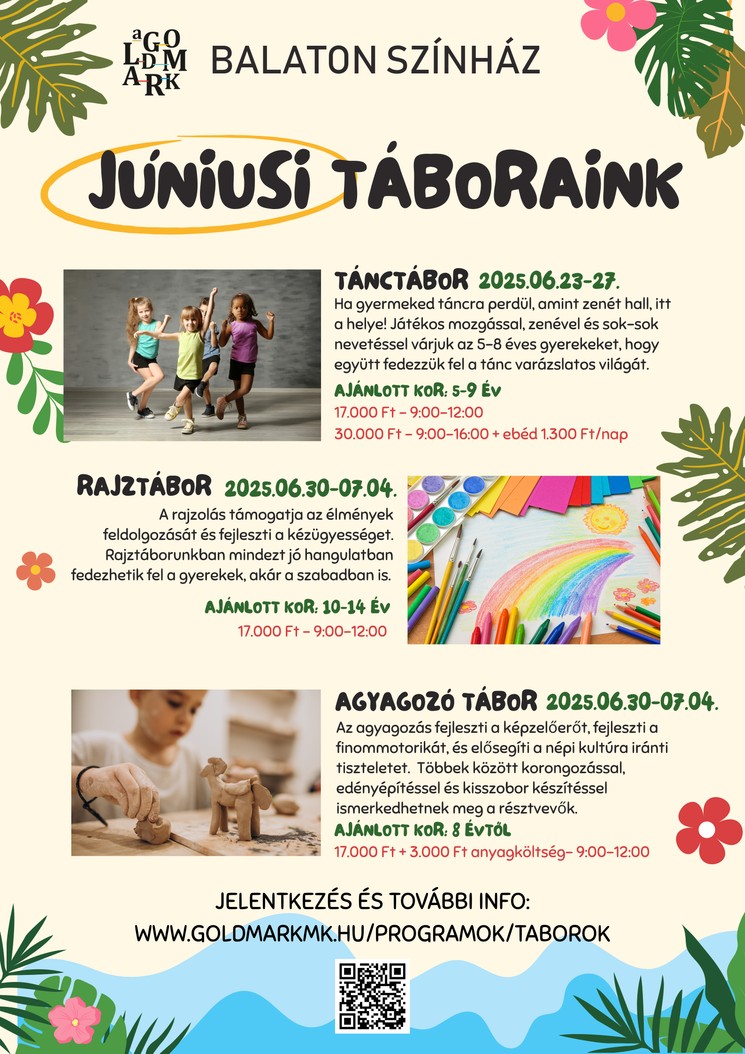 Családi program Keszthely 2025. Színes programok a Goldmark Károly Művelődési Központban