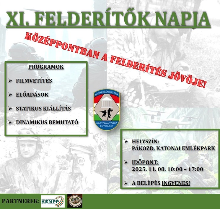 Felderítők Napja 2025. Évadzáró és Katonai Felderítők Napja a Pákozdi Katonai Emlékparkban
