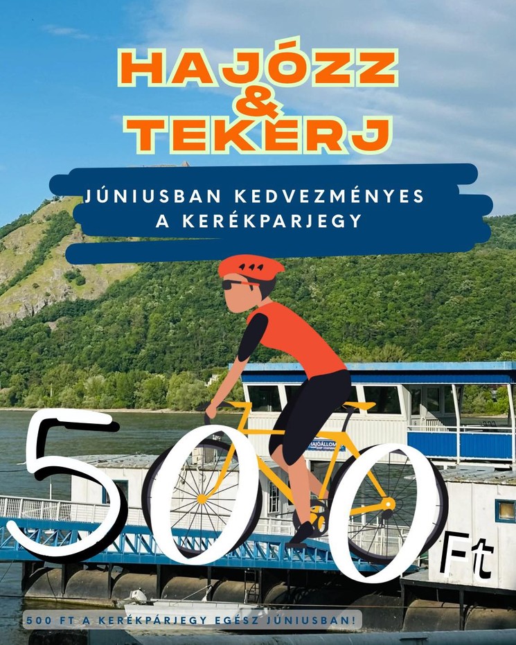 Kedvezményes kerékpárjegy 2025. A hajózás élménye egy kalandos bringa túrával 