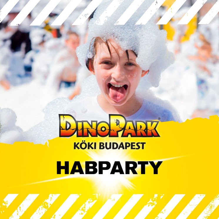Habparty Budapest 2025. Hétvégi zenés, habos őrület a DinoPark a KÖKI Bevásárlóközpont tetőteraszán