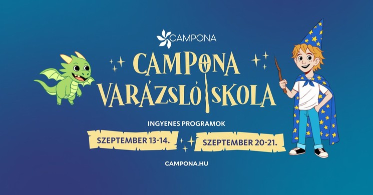 Varázslóiskola Budapest 2025. Varázslatos játékok és izgalmas nyeremények a Camponában 