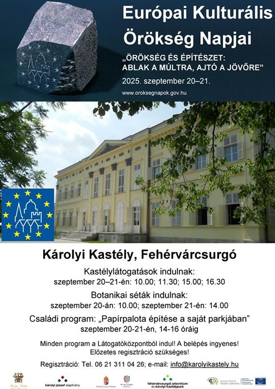 Európai Kulturális Örökség Napjai 2025 Fehérvárcsurgó