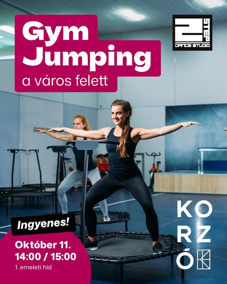 Edzés Nyíregyháza 2025. Ugorj velünk egy GYM JUMPING közösségi edzésen a Korzó Bevásárlóközpontban