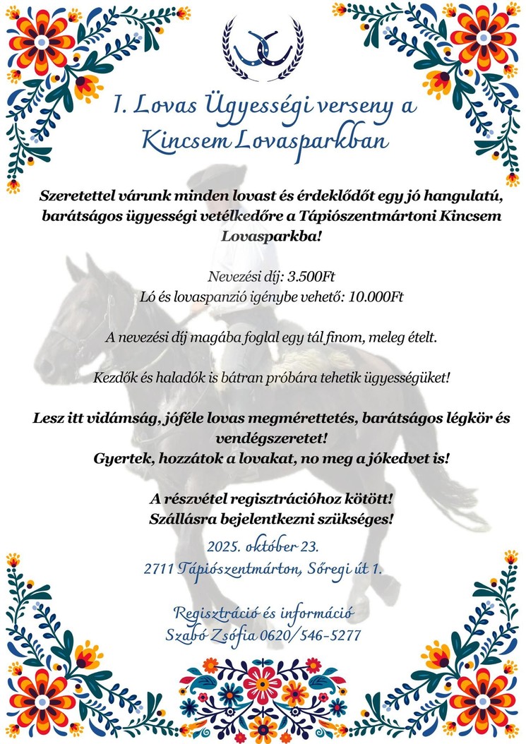Lovas ügyességi verseny 2025 Tápiószentmárton