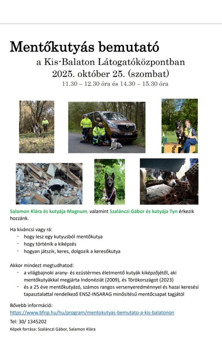 Mentőkutyás bemutató 2025 