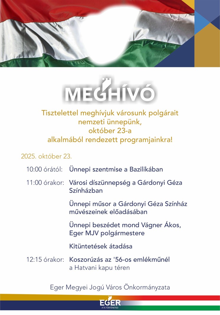 2025. október 23. Diszünnepség Eger.
