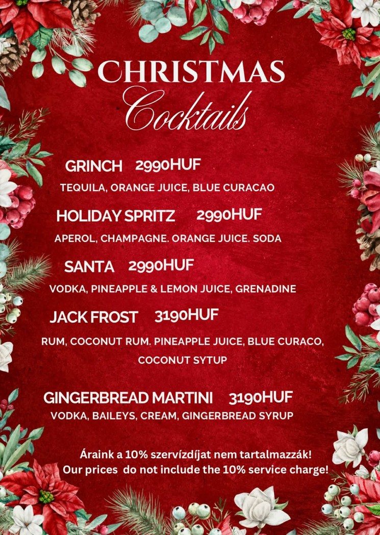 Karácsonyi koktél kóstoló 2025 Budapest. Kortyolj bele az ünnepbe!