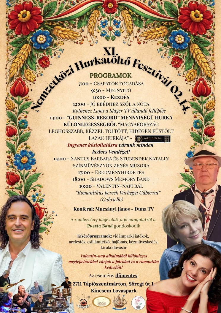 Hurkatöltő Fesztivál Tápiószentmárton 2026