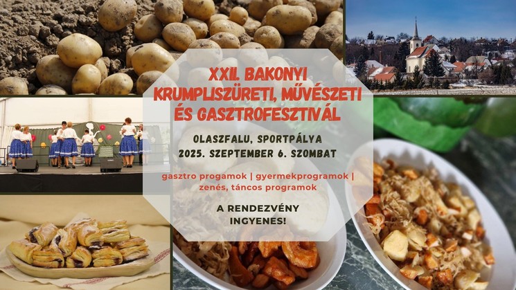 Bakonyi Krumpliszüreti és Művészeti Fesztivál 2025 Olaszfalu