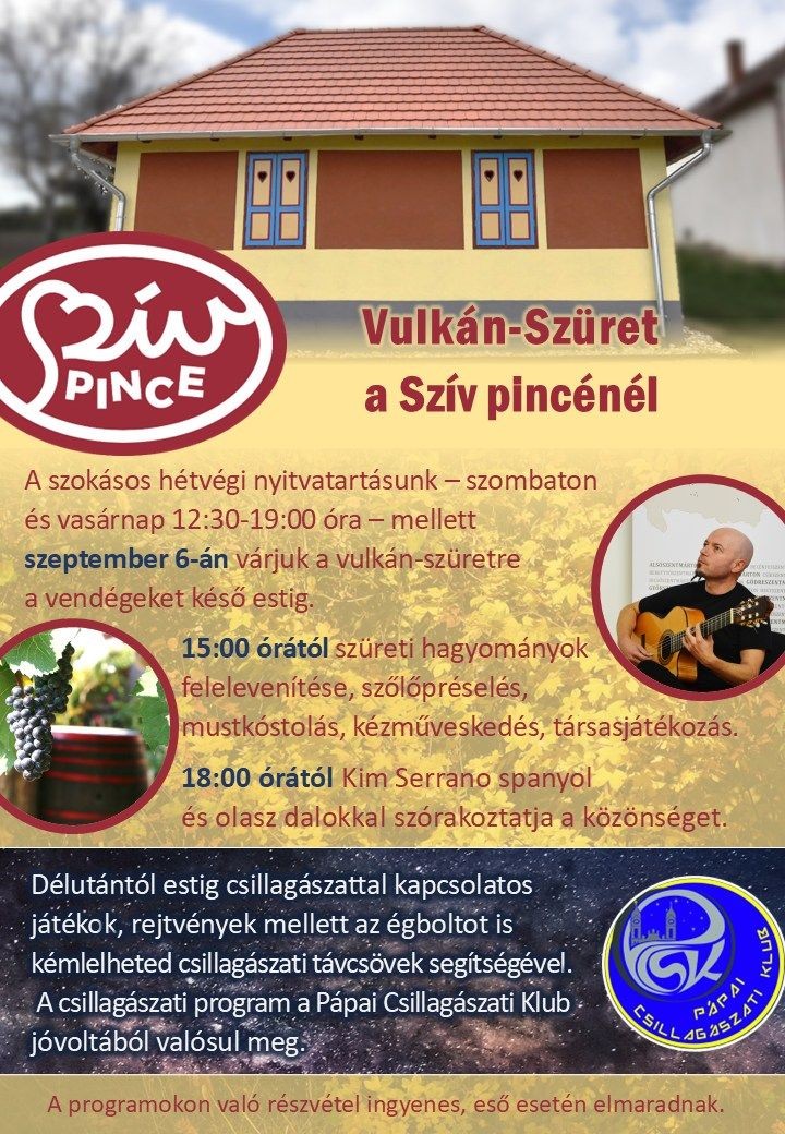 Ság-hegyi Szüreti Nap Celldömölk 2025. Vulkán-Szüret a Szív Pincénél