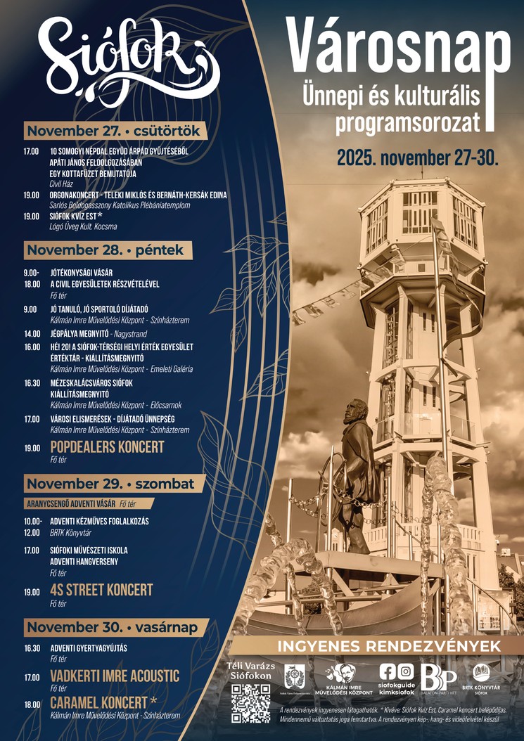 Városnap Siófok 2025. Ünnepi és kulturális programsorozat