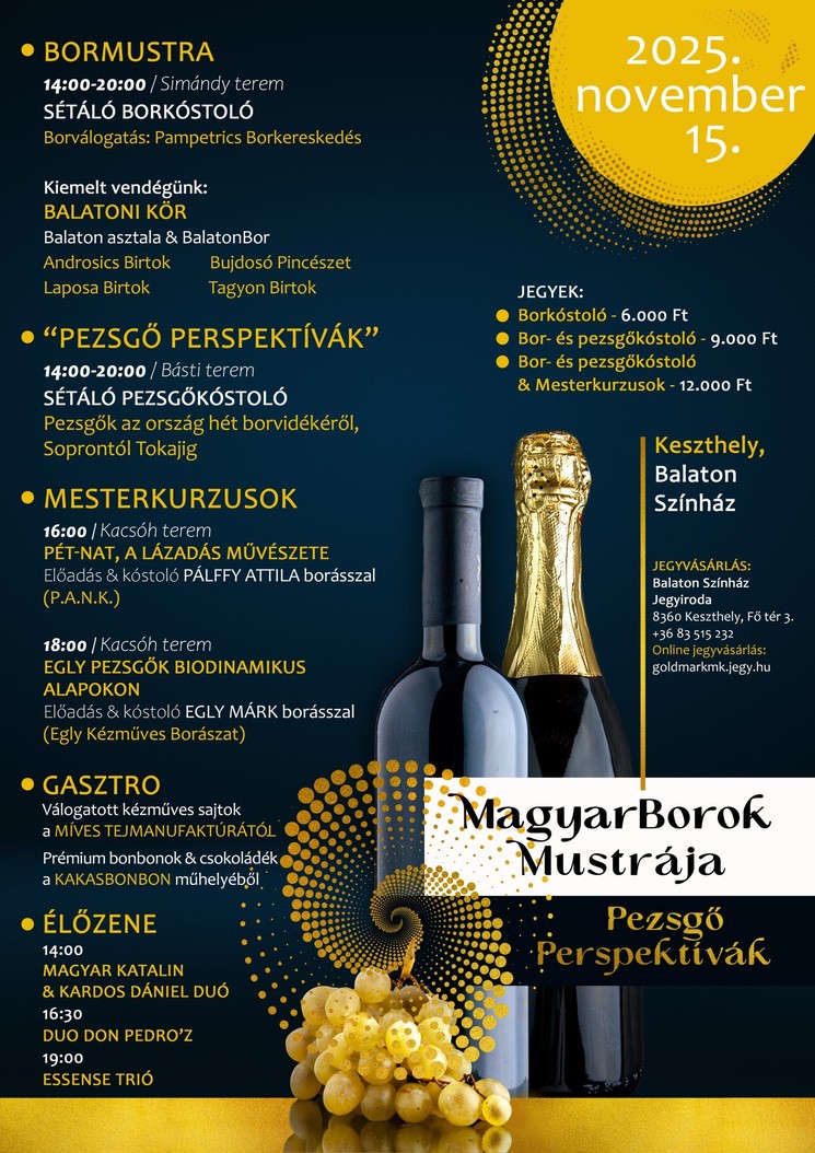 Bormustra Keszthely 2025. Magyar Borok Mustrája, Pezsgő Perspektívák