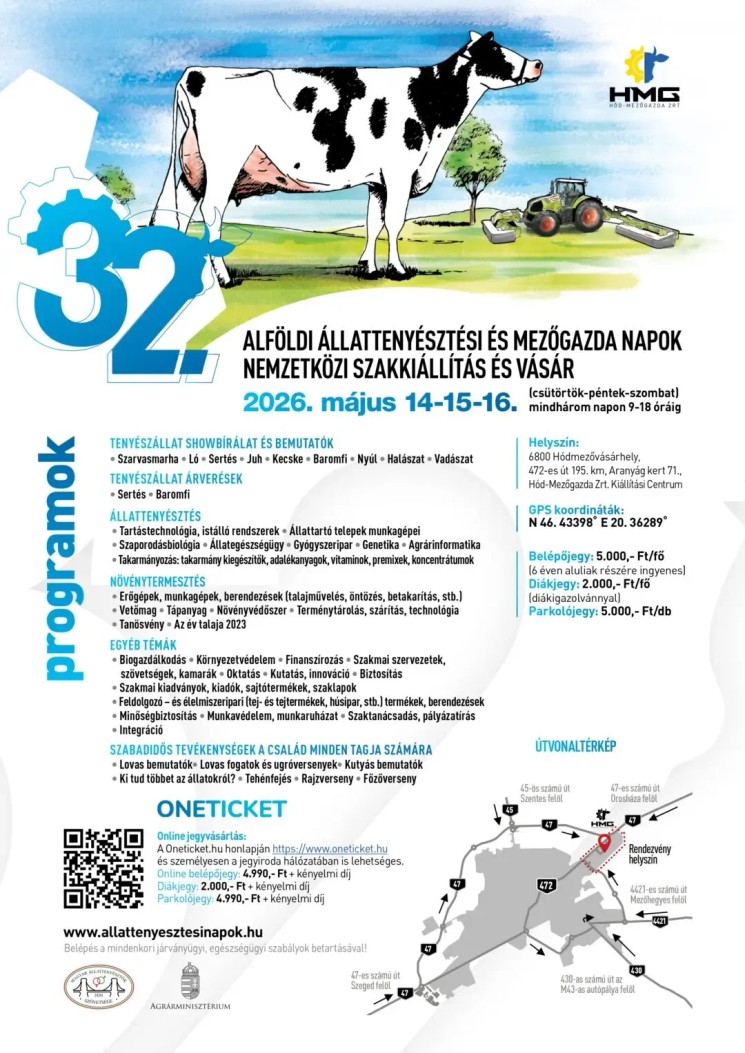 Alföldi Állattenyésztési és Mezőgazda Napok 2026 Hódmezővásárhely