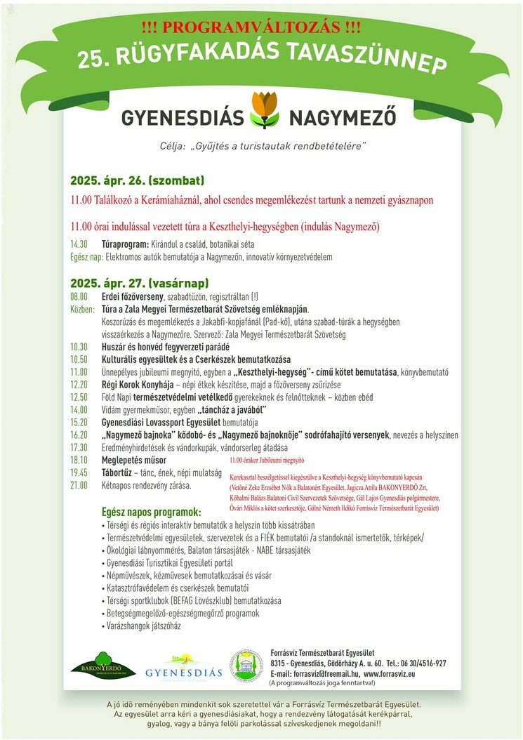 Rügyfakadás Tavaszünnep Gyenesdiás 2025