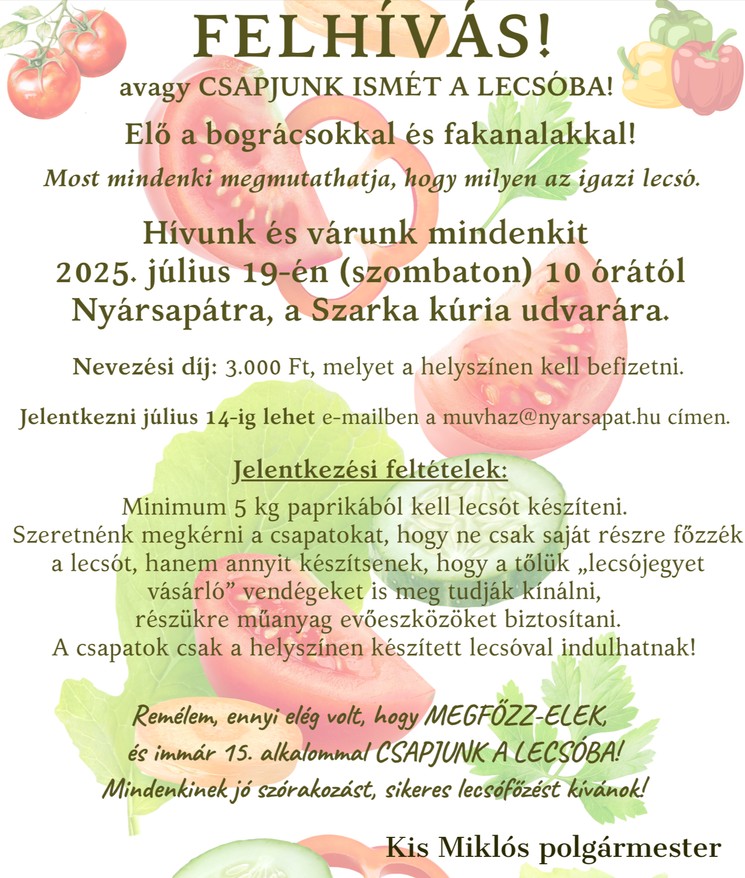 Nyársapáti Lecsófesztivál 2025
