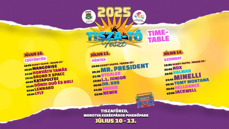 Tiszafüredi programok 2025. Fesztiválok, események, rendezvények a Tisza-tónál