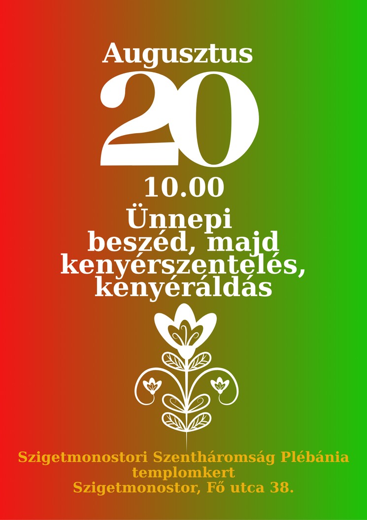 Szent István Nap Szigetmonostor 2025