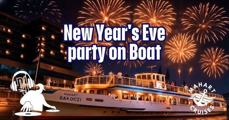 Hajós szilveszter Budapest 2025. Zenés buli egész éjjel a Dunán profi DJ -vel és fénytechnikával