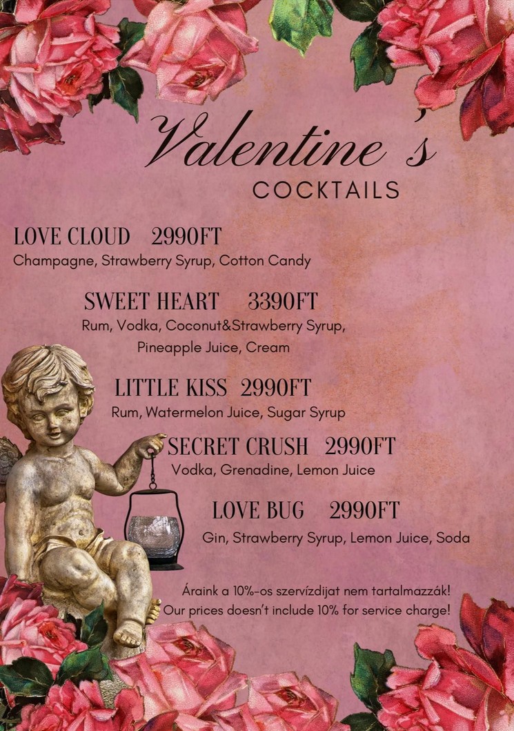 Valentin-napi koktélok Budapesten, kóstold meg a szerelem ízeit!