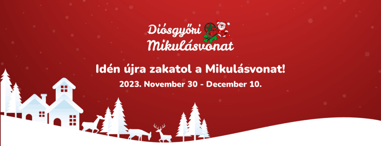 Diósgyőri Mikulásvonat 2023 Miskolc. Lillafüredi Mesebirodalom
