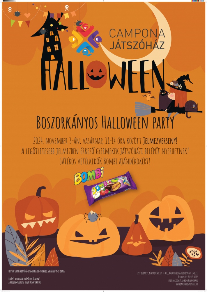 Halloween party Budapest Campona Játszóház 2024